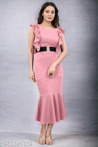 Trendy Modern Women Dresses*Fabric: LycraSleeve Length: SleevelessPattern: SolidNet Quantity (N): 2Sizes:S (Bust Size: 34 in) M (Bust Size: 36 in) L (Bust Size: 38 in) XL (Bust Size: 40 in) XXL (Bust Size: 42 in) 