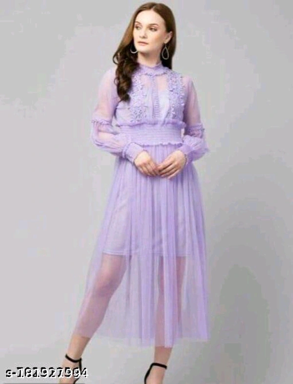 Sensational Women Dresses*Fabric: NetSleeve Length: Long SleevesPattern: SolidNet Quantity (N): 2Sizes:S (Bust Size: 34 in) M (Bust Size: 36 in) L (Bust Size: 38 in) XL (Bust Size: 40 in) Dispatch: 2 Days*