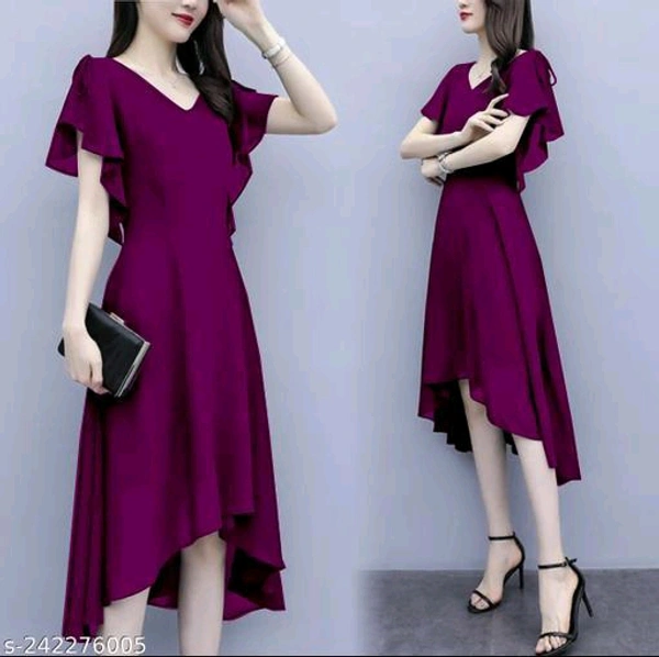 Women Dresses*Fabric: GeorgetteSleeve Length: Short SleevesPattern: SolidNet Quantity (N): 1Sizes:S (Bust Size: 36 in, Length Size: 44 in) M (Bust Size: 38 in, Length Size: 44 in) L (Bust Size: 40 in, Length Size: 44 in) XL (Bust Size: 42 in, Length Size: 44 in) XXL (Bust Size: 44 in, Length Size: 44 in) Dispatch: 2 Days*Proof of Safe Delivery! 