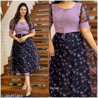 Women Dresses*Fabric: GeorgetteSleeve Length: Short SleevesPattern: PrintedNet Quantity (N): 1Sizes:M (Bust Size: 38 in, Length Size: 46 in) L (Bust Size: 40 in, Length Size: 46 in) XL (Bust Size: 42 in, Length Size: 46 in) XXL (Bust Size: 44 in, Length Size: 46 in) Dispatch: 2 Days*Proof of Safe Delivery! 