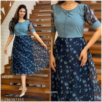 Women Dresses*Fabric: GeorgetteSleeve Length: Short SleevesPattern: PrintedNet Quantity (N): 1Sizes:M (Bust Size: 38 in, Length Size: 46 in) L (Bust Size: 40 in, Length Size: 46 in) XL (Bust Size: 42 in, Length Size: 46 in) XXL (Bust Size: 44 in, Length Size: 46 in) Dispatch: 2 Days*Proof of Safe Delivery! 
