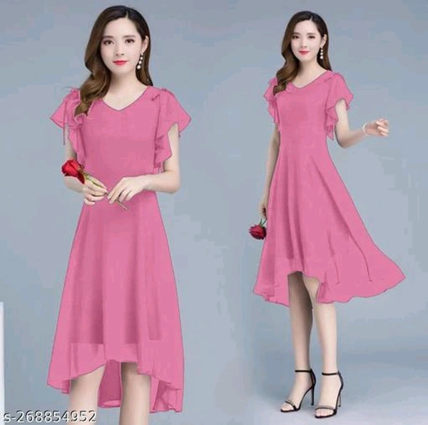 Fabric: GeorgetteSleeve Length: Short SleevesPattern: SolidNet Quantity (N): 1Sizes:S (Bust Size: 36 in, Length Size: 44 in) M (Bust Size: 38 in, Length Size: 44 in) L (Bust Size: 40 in, Length Size: 44 in) XL (Bust Size: 42 in, Length Size: 44 in) XXL (Bust Size: 44 in, Length Size: 44 in) Dispatch: 1 Day*Proof of Safe Delivery