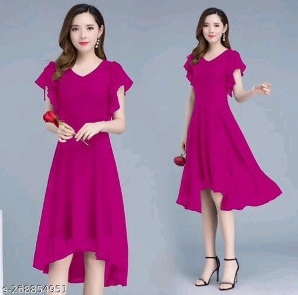 Fabric: GeorgetteSleeve Length: Short SleevesPattern: SolidNet Quantity (N): 1Sizes:S (Bust Size: 36 in, Length Size: 44 in) M (Bust Size: 38 in, Length Size: 44 in) L (Bust Size: 40 in, Length Size: 44 in) XL (Bust Size: 42 in, Length Size: 44 in) XXL (Bust Size: 44 in, Length Size: 44 in) Dispatch: 1 Day*Proof of Safe Delivery