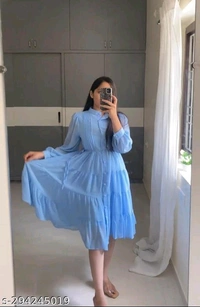 Women Dresses*Fabric: CrepeSleeve Length: Product DependentPattern: SolidNet Quantity (N): 1Sizes:S, M, L, XLDispatch: 2 Days*Proof of Safe Delivery.