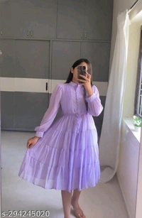Women Dresses*Fabric: CrepeSleeve Length: Product DependentPattern: SolidNet Quantity (N): 1Sizes:S, M, L, XLDispatch: 2 Days*Proof of Safe Delivery.