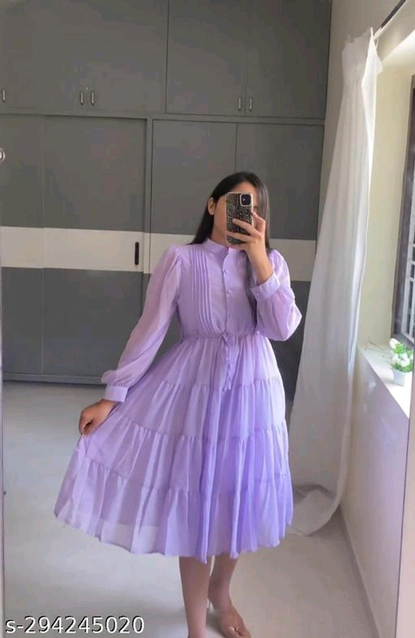 Women Dresses*Fabric: CrepeSleeve Length: Product DependentPattern: SolidNet Quantity (N): 1Sizes:S, M, L, XLDispatch: 2 Days*Proof of Safe Delivery.