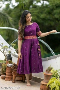 Women Dresses*Fabric: Cotton BlendSleeve Length: Product DependentPattern: PrintedNet Quantity (N): 1Sizes:XS (Bust Size: 32 in, Length Size: 46 in) S (Bust Size: 34 in, Length Size: 46 in) M (Bust Size: 36 in, Length Size: 46 in) L (Bust Size: 38 in, Length Size: 46 in) XL (Bust Size: 40 in, Length Size: 46 in) Dispatch: 1 Day*Proof of Safe Delivery! 