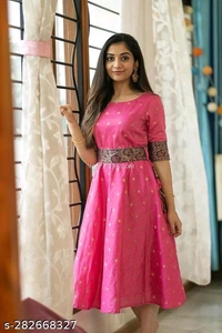 Women Dresses*Fabric: Cotton BlendSleeve Length: Product DependentPattern: PrintedNet Quantity (N): 1Sizes:XS (Bust Size: 32 in, Length Size: 46 in) S (Bust Size: 34 in, Length Size: 46 in) M (Bust Size: 36 in, Length Size: 46 in) L (Bust Size: 38 in, Length Size: 46 in) XL (Bust Size: 40 in, Length Size: 46 in) Dispatch: 1 Day*Proof of Safe Delivery! 