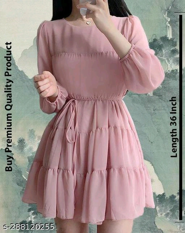 Women Dresses*Fabric: GeorgetteSleeve Length: Product DependentPattern: SolidNet Quantity (N): 1Sizes:XS (Bust Size: 30 in, Length Size: 36 in) S (Bust Size: 32 in, Length Size: 36 in) M (Bust Size: 34 in, Length Size: 36 in) L (Bust Size: 36 in, Length Size: 36 in) Dispatch: 2 Days*Proof of Safe Delivery