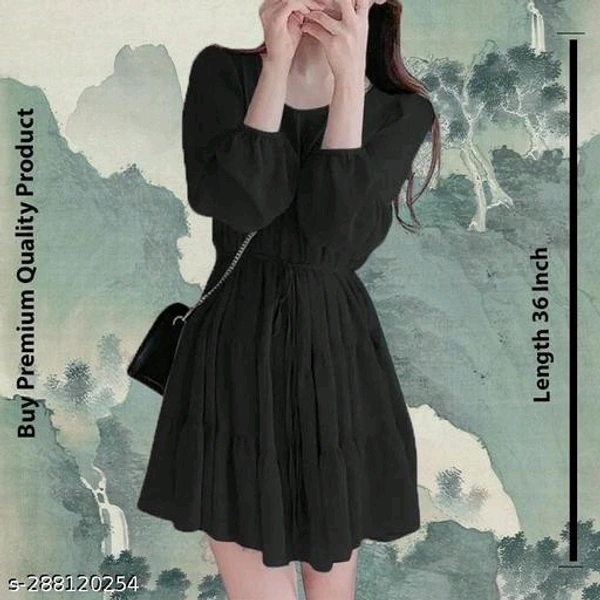 Women Dresses*Fabric: GeorgetteSleeve Length: Product DependentPattern: SolidNet Quantity (N): 1Sizes:XS (Bust Size: 30 in, Length Size: 36 in) S (Bust Size: 32 in, Length Size: 36 in) M (Bust Size: 34 in, Length Size: 36 in) L (Bust Size: 36 in, Length Size: 36 in) Dispatch: 2 Days*Proof of Safe Delivery