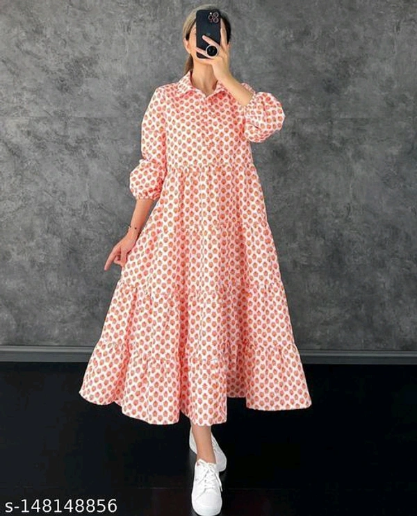 Women Gown*Fabric: RayonSleeve Length: Product DependentPattern: PrintedNet Quantity (N): 1Sizes:S (Bust Size: 36 in, Length Size: 48 in) M (Bust Size: 42 in, Length Size: 48 in) L (Bust Size: 38 in, Length Size: 48 in) XL (Bust Size: 40 in, Length Size: 48 in) XXL (Bust Size: 44 in, Length Size: 48 in) Dispatch: 2 Days*Proof of Safe Delivery! 3