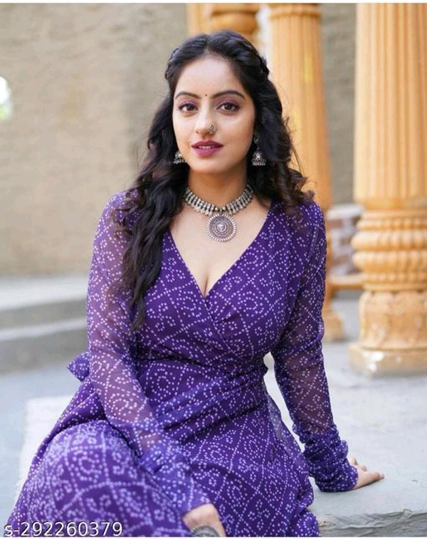 Women Gowns*Fabric: GeorgetteSleeve Length: Long SleevesPattern: Dyed/ WashedNet Quantity (N): 1Sizes:M (Length Size: 38 in) L (Length Size: 40 in) XL (Length Size: 42 in) XXL (Length Size: 44 in) Dispatch: 2 Days*Proof of Safe Delivery! 
