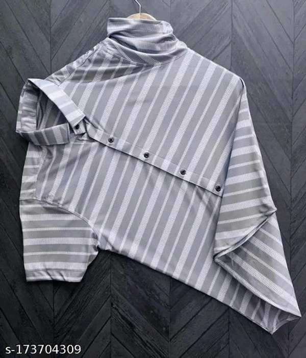 Catalog Name:*Classic Modern Men Shirts*Fabric: LycraSleeve Length: Short SleevesPattern: StripedNet Quantity (N): 1Sizes:S, M, L (Chest Size: 43 in, Length Size: 29 in) XL, XXL