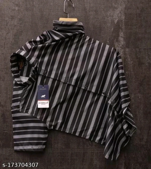 Catalog Name:*Classic Modern Men Shirts*Fabric: LycraSleeve Length: Short SleevesPattern: StripedNet Quantity (N): 1Sizes:S, M, L (Chest Size: 43 in, Length Size: 29 in) XL, XXL