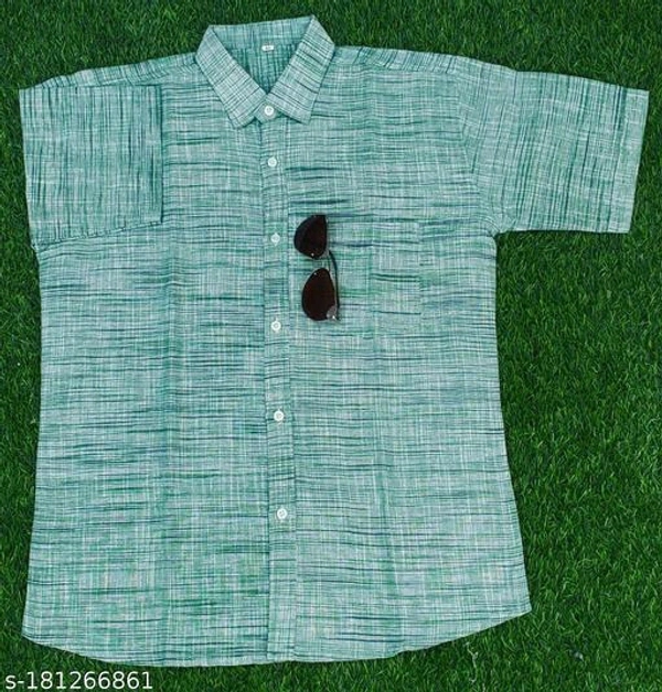 Catalog Name:*Classy Modern Men Shirts*Fabric: Khadi CottonSleeve Length: Short SleevesPattern: SolidNet Quantity (N): 1Sizes:XL (Chest Size: 42 in, Length Size: 30.5 in) L (Chest Size: 40 in, Length Size: 29.5 in) XXL (Chest Size: 44 in, Length Size: 31 in) 