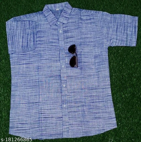 Catalog Name:*Classy Modern Men Shirts*Fabric: Khadi CottonSleeve Length: Short SleevesPattern: SolidNet Quantity (N): 1Sizes:XL (Chest Size: 42 in, Length Size: 30.5 in) L (Chest Size: 40 in, Length Size: 29.5 in) XXL (Chest Size: 44 in, Length Size: 31 in) 