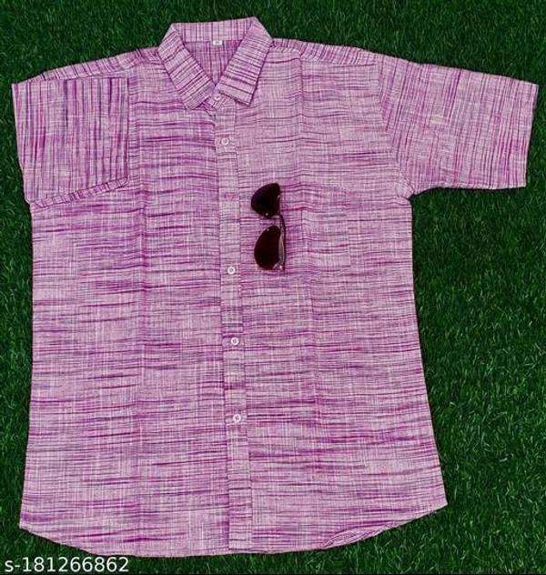 Catalog Name:*Classy Modern Men Shirts*Fabric: Khadi CottonSleeve Length: Short SleevesPattern: SolidNet Quantity (N): 1Sizes:XL (Chest Size: 42 in, Length Size: 30.5 in) L (Chest Size: 40 in, Length Size: 29.5 in) XXL (Chest Size: 44 in, Length Size: 31 in) 