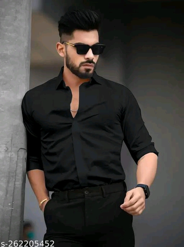 Catalog Name:*Trendy Fashionable Men Shirts*Fabric: Cotton BlendSleeve Length: Long SleevesPattern: SolidNet Quantity (N): 1Sizes:M (Chest Size: 38 in, Length Size: 28 in) L (Chest Size: 40 in, Length Size: 28.5 in) XL (Chest Size: 42 in, Length Size: 29 in) XXL (Chest Size: 44 in, Length Size: 29.5 in) 