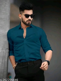 Catalog Name:*Trendy Fashionable Men Shirts*Fabric: Cotton BlendSleeve Length: Long SleevesPattern: SolidNet Quantity (N): 1Sizes:M (Chest Size: 38 in, Length Size: 28 in) L (Chest Size: 40 in, Length Size: 28.5 in) XL (Chest Size: 42 in, Length Size: 29 in) XXL (Chest Size: 44 in, Length Size: 29.5 in) 