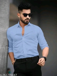Catalog Name:*Trendy Fashionable Men Shirts*Fabric: Cotton BlendSleeve Length: Long SleevesPattern: SolidNet Quantity (N): 1Sizes:M (Chest Size: 38 in, Length Size: 28 in) L (Chest Size: 40 in, Length Size: 28.5 in) XL (Chest Size: 42 in, Length Size: 29 in) XXL (Chest Size: 44 in, Length Size: 29.5 in) 