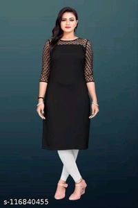 Catalog Name:*Myra Pretty Kurtis*Fabric: CrepeSleeve Length: Three-Quarter SleevesPattern: EmbellishedCombo of: Single