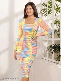 Catalog Name:*Classy Feminine Women Dresses*Fabric: PolyesterSleeve Length: Long SleevesPattern: Dyed/ WashedNet Quantity (N): 1Sizes:XS (Bust Size: 32 in) S (Bust Size: 34 in) M (Bust Size: 36 in) L (Bust Size: 38 in) XL (Bust Size: 40 in) Dispatch: 2 Days*Proof of Safe Delivery! 