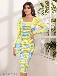 Catalog Name:*Classy Feminine Women Dresses*Fabric: PolyesterSleeve Length: Long SleevesPattern: Dyed/ WashedNet Quantity (N): 1Sizes:XS (Bust Size: 32 in) S (Bust Size: 34 in) M (Bust Size: 36 in) L (Bust Size: 38 in) XL (Bust Size: 40 in) Dispatch: 2 Days*Proof of Safe Delivery! 