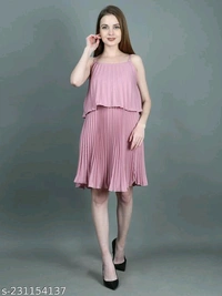 Catalog Name:*Pretty Latest Women Dresses*Fabric: CrepeSleeve Length: Product DependentPattern: Product DependentNet Quantity (N): 1Sizes:S (Bust Size: 36 in) M (Bust Size: 38 in) 