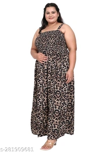Catalog Name:*Urbane Partywear Women Dresses*Fabric: Poly CrepeSleeve Length: SleevelessPattern: PrintedNet Quantity (N): 1Sizes:XL (Bust Size: 42 in, Length Size: 52 in) XXL (Bust Size: 44 in, Length Size: 52 in) XXXL (Bust Size: 46 in, Length Size: 52 in) 4XL (Bust Size: 48 in, Length Size: 52 in) Dispatch: 2 Days*Proof of Safe Delivery! Click to know on Safety Standards of Deliv