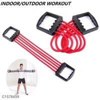 *Product Name:* Gym Utility -Adjustable Multi-Function 5 Rubber Tubes Chest Expander for Men & Women*Details:*Product Description: Adjustable Multi-Function 5 Rubber Tubes Chest Expander for Men & Women Dimensions(L x W x H in Cm): 65 x 11 x 3Features:-Adjustable Chest Expander Portable Puller Exercise Fitness Resistance Band Tube Yoga 5 Latex Resistance Bands.High Quality Material