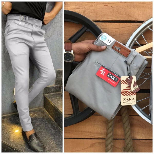 Name : BRANDED LYCRA TROUSER SIZES :  M-28, M-28/30, L-32, XL-34, XXL-36  Product Details :*New Stock Arrived**Brand - Zara Man**New designer  lycra buckle pants  for men**Be aware of Duplicate products**Size**M-28/30* *L -32* *Xl -34**XXL-36**Note- 100% customer satisfaction guarantee**fully replacement available if customer not satisfied with product**100% quality guarantee* *Fab