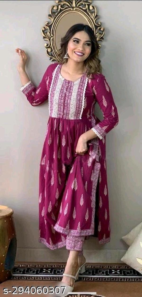 Beautiful full long Trendy kurti with pent Name: Beautiful full long Nayra cut kurti with pent Fabric: RayonSleeve Length: Three-Quarter SleevesPattern: EmbroideredCombo of: SingleSizes:L (Bust Size: 40 in, Size Length: 48 in) XXL (Bust Size: 44 in, Size Length: 48 in) Beautiful full long Nayra cut kurti with pent Country of Origin: India