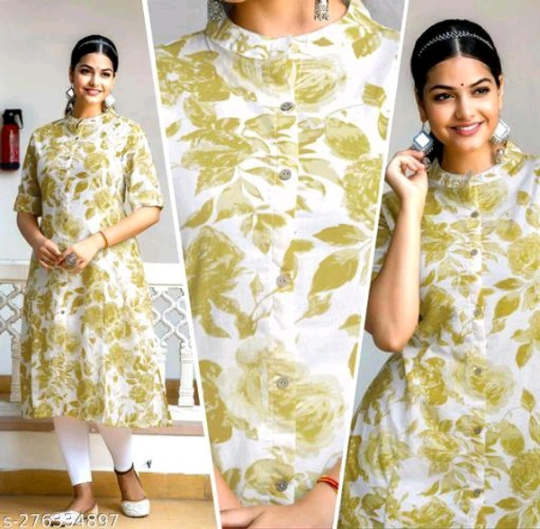 Women Cotton Slub Printed Straight KurtiName: Women Cotton Slub Printed Straight KurtiFabric: Cotton SlubSleeve Length: Three-Quarter SleevesPattern: PrintedCombo of: SingleSizes:S, M, L, XL, XXL, XXXL, 4XLBust Size- ,S-36, M-38, L-40,XL-42, XXL-44,3XL-46, 4XL-48,West Size-,S-34, M-36, L-38, XL-40, XXL-42, 3XL-44, 4XL-46length size-46                                                