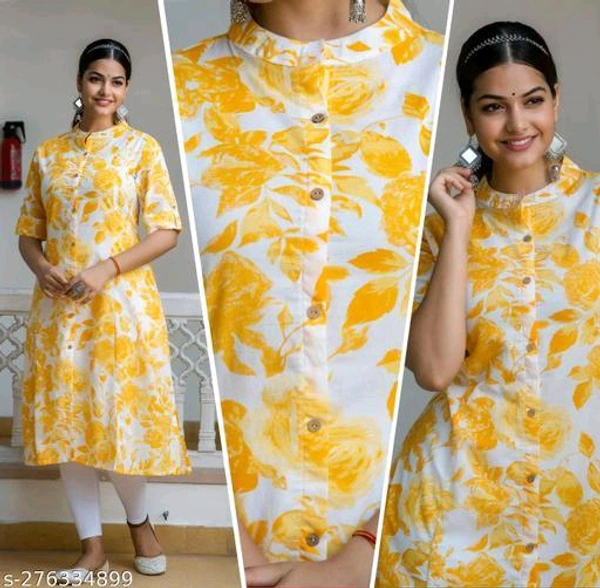 Women Cotton Slub Printed Straight KurtiName: Women Cotton Slub Printed Straight KurtiFabric: Cotton SlubSleeve Length: Three-Quarter SleevesPattern: PrintedCombo of: SingleSizes:S, M, L, XL, XXL, XXXL, 4XLBust Size- ,S-36, M-38, L-40,XL-42, XXL-44,3XL-46, 4XL-48,West Size-,S-34, M-36, L-38, XL-40, XXL-42, 3XL-44, 4XL-46length size-46                                                
