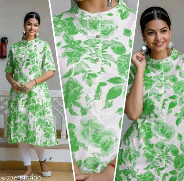 Women Cotton Slub Printed Straight KurtiName: Women Cotton Slub Printed Straight KurtiFabric: Cotton SlubSleeve Length: Three-Quarter SleevesPattern: PrintedCombo of: SingleSizes:S, M, L, XL, XXL, XXXL, 4XLBust Size- ,S-36, M-38, L-40,XL-42, XXL-44,3XL-46, 4XL-48,West Size-,S-34, M-36, L-38, XL-40, XXL-42, 3XL-44, 4XL-46length size-46                                                