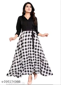 Trendy ANARKALIFabric: CrepeSleeve Length: Three-Quarter SleevesPattern: PrintedCombo of: SingleSizes:XS, S, M, L, XL, XXL, XXXLCountry of Origin: India