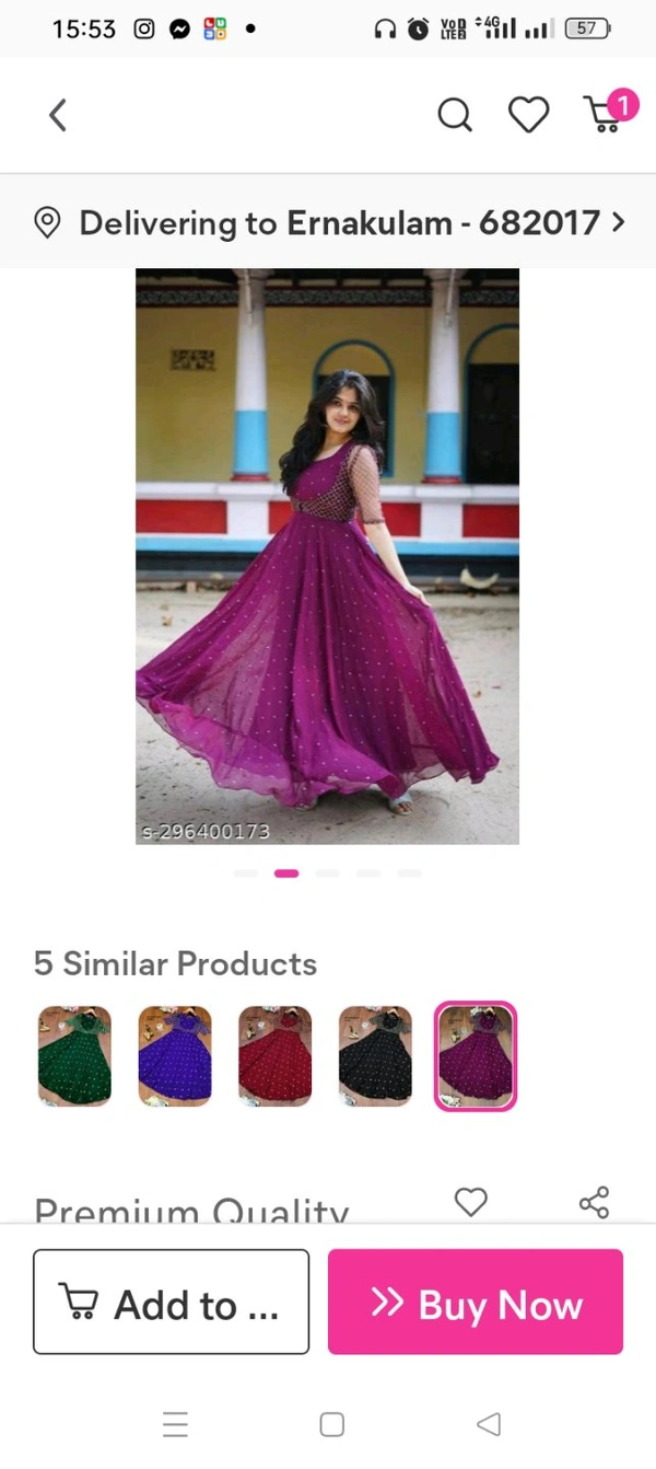 Premium Quality Georgette Fabric Gown With Beautiful Jacket In Super Embroidery WorkName: Premium Quality Georgette Fabric Gown With Beautiful Jacket In Super Embroidery WorkFabric: GeorgetteSleeve Length: Three-Quarter SleevesPattern: PrintedCombo of: SingleSizes:S (Bust Size: 36 in) M (Bust Size: 38 in) L (Bust Size: 40 in) XL (Bust Size: 42 in) XXL (Bust Size: 44 in) Heavy Embro