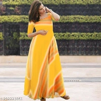 New Trendy FLAMINGO  Fabric: GeorgetteSleeve Length: Three-Quarter SleevesPattern: Dyed/ WashedSizes:M (Bust Size: 38 in) L (Bust Size: 40 in) XL (Bust Size: 42 in) XXL (Bust Size: 44 in) Country of Origin: India