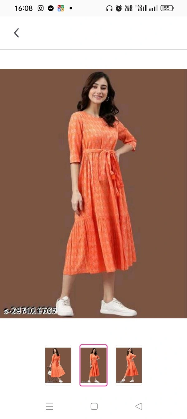 Alisha Fashionable KurtisName: Alisha Fashionable KurtisFabric: CottonSleeve Length: Three-Quarter SleevesPattern: PrintedCombo of: SingleSizes:M, L, XL, XXLCountry of Origin: India
