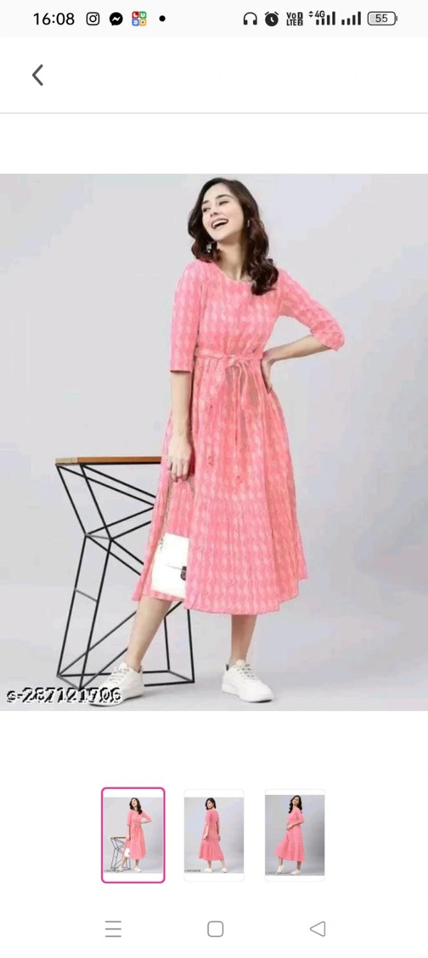 Alisha Fashionable KurtisName: Alisha Fashionable KurtisFabric: CottonSleeve Length: Three-Quarter SleevesPattern: PrintedCombo of: SingleSizes:M, L, XL, XXLCountry of Origin: India