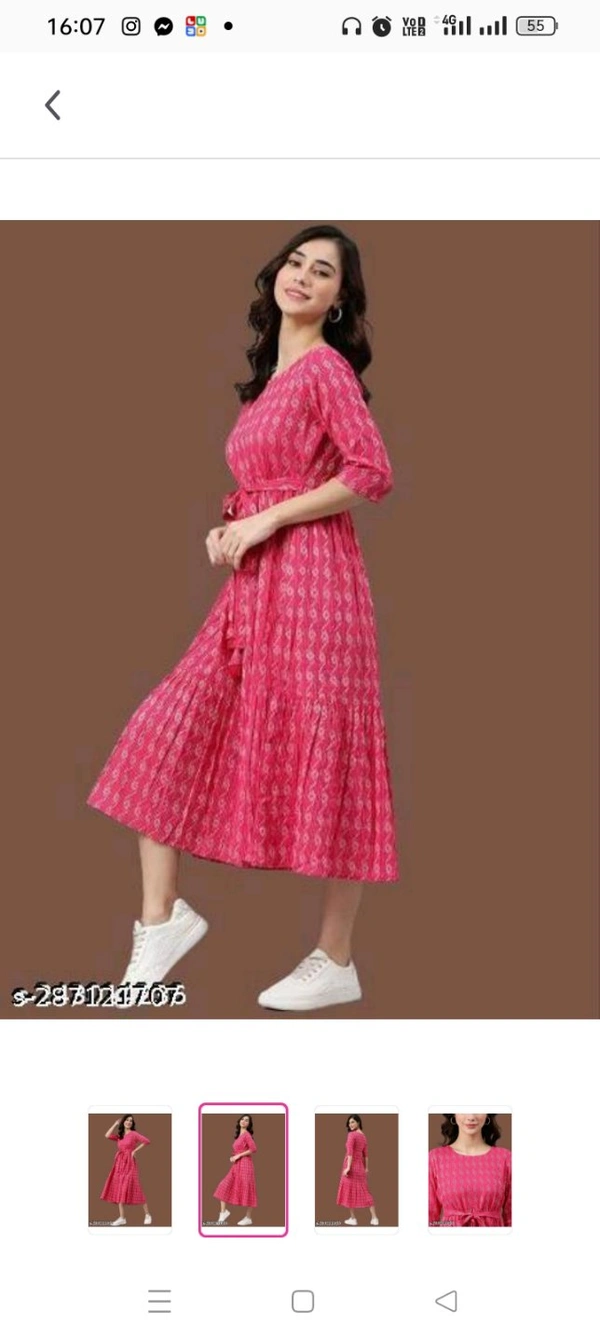 Alisha Fashionable KurtisName: Alisha Fashionable KurtisFabric: CottonSleeve Length: Three-Quarter SleevesPattern: PrintedCombo of: SingleSizes:M, L, XL, XXLCountry of Origin: India