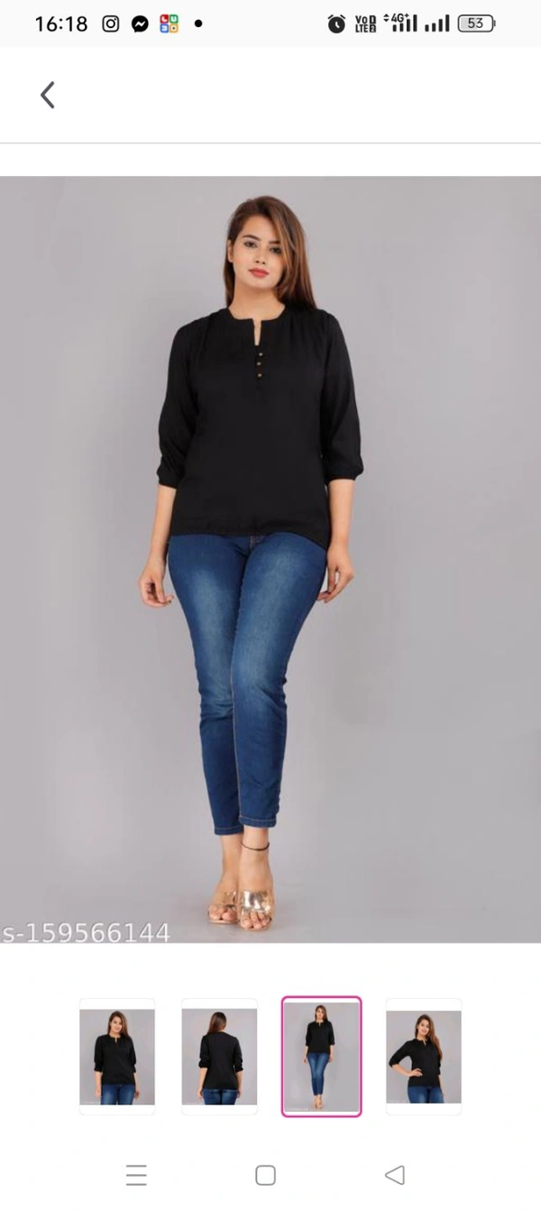 Beautiful Woman Solid Rayon Short Kurtis Name: Beautiful Woman Solid Rayon Short Kurtis Fabric: RayonSleeve Length: Three-Quarter SleevesPattern: SolidCombo of: SingleSizes:S (Bust Size: 36 in, Size Length: 32 in) M (Bust Size: 38 in, Size Length: 32 in) L (Bust Size: 40 in, Size Length: 32 in) XL (Bust Size: 42 in, Size Length: 32 in) XXL (Bust Size: 44 in, Size Length: 32 in) Top