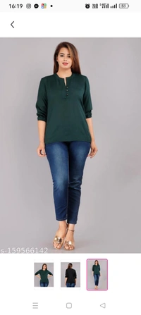 Beautiful Woman Solid Rayon Short Kurtis Name: Beautiful Woman Solid Rayon Short Kurtis Fabric: RayonSleeve Length: Three-Quarter SleevesPattern: SolidCombo of: SingleSizes:S (Bust Size: 36 in, Size Length: 32 in) M (Bust Size: 38 in, Size Length: 32 in) L (Bust Size: 40 in, Size Length: 32 in) XL (Bust Size: 42 in, Size Length: 32 in) XXL (Bust Size: 44 in, Size Length: 32 in) Top
