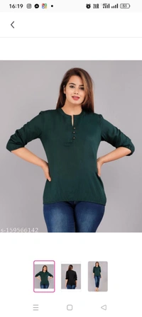 Beautiful Woman Solid Rayon Short Kurtis Name: Beautiful Woman Solid Rayon Short Kurtis Fabric: RayonSleeve Length: Three-Quarter SleevesPattern: SolidCombo of: SingleSizes:S (Bust Size: 36 in, Size Length: 32 in) M (Bust Size: 38 in, Size Length: 32 in) L (Bust Size: 40 in, Size Length: 32 in) XL (Bust Size: 42 in, Size Length: 32 in) XXL (Bust Size: 44 in, Size Length: 32 in) Top