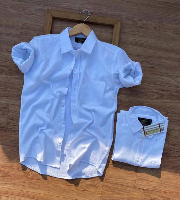 *Brand - Burberry**Full Sleeves Plain shirts**3 Ultimate COLOURS**NEXT TO ORIGINAL Showroom Artical**Havy Quality**100% Original Soft Cotton Fabric**Take for Personal use**BRANDED BUTTONS* SIZE *M L XL*             *38:40:42*  Free Ship/-* *Full Stock*