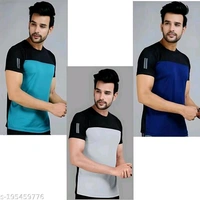 High Demand Fashionista Men Tshirts*Fabric: PolyesterSleeve Length: Short SleevesPattern: ColorblockedNet Quantity (N): Product DependentSizes:S (Chest Size: 36 in, Length Size: 25 in) M (Chest Size: 38 in, Length Size: 26 in) L (Chest Size: 40 in, Length Size: 27 in) XL (Chest Size: 42 in, Length Size: 28 in) Dispatch: 2