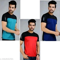 High Demand Fashionista Men Tshirts*Fabric: PolyesterSleeve Length: Short SleevesPattern: ColorblockedNet Quantity (N): Product DependentSizes:S (Chest Size: 36 in, Length Size: 25 in) M (Chest Size: 38 in, Length Size: 26 in) L (Chest Size: 40 in, Length Size: 27 in) XL (Chest Size: 42 in, Length Size: 28 in) Dispatch: 2