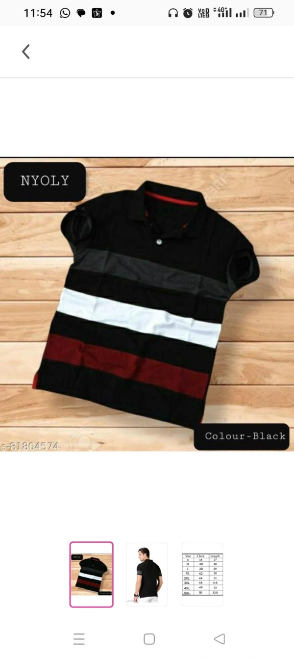 High Demand Nyoly Polo tshirt For MenFabric: CottonSleeve Length: Short SleevesPattern: StripedNet Quantity (N): 1:M L XL  XXL XXXLwe deal in readymade garmentsCountry of Origin: India