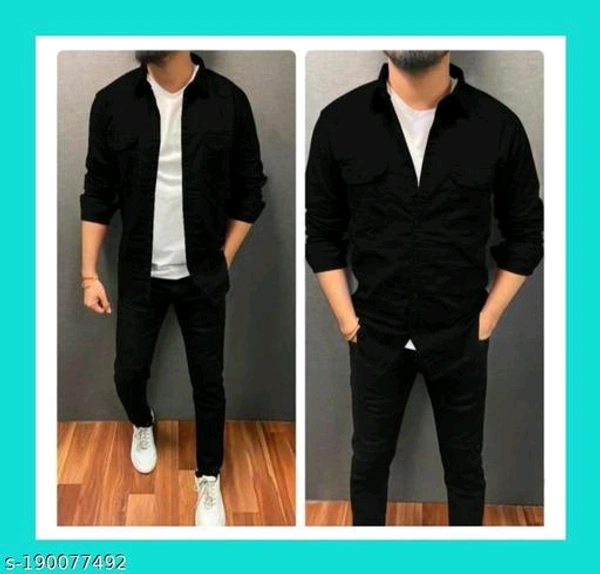 Catalog Name:*Trendy Modern Men Shirts*Fabric: CottonSleeve Length: Long SleevesPattern: SolidNet Quantity (N): 1Sizes:M (Chest Size: 38 in) L (Chest Size: 40 in) XL (Chest Size: 42 in) Dispatch: 2 Days*Proof of Safe Delivery