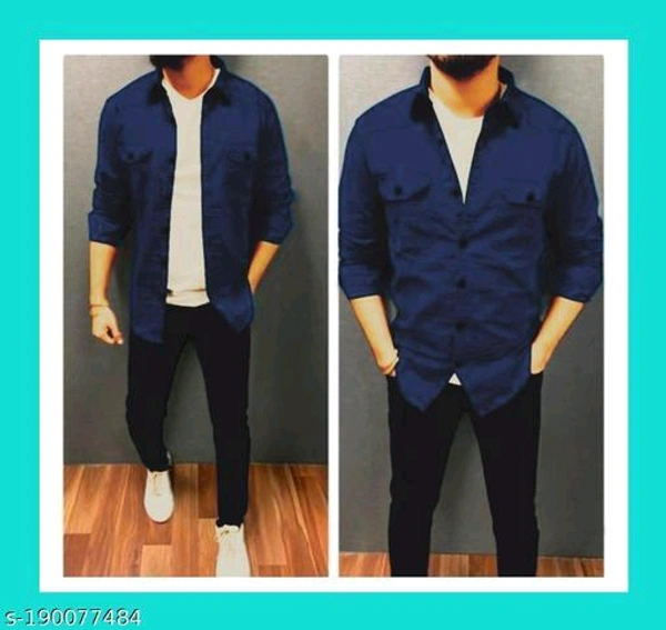 Catalog Name:*Trendy Modern Men Shirts*Fabric: CottonSleeve Length: Long SleevesPattern: SolidNet Quantity (N): 1Sizes:M (Chest Size: 38 in) L (Chest Size: 40 in) XL (Chest Size: 42 in) Dispatch: 2 Days*Proof of Safe Delivery
